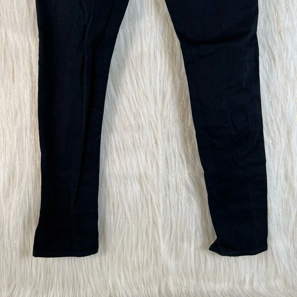 7 For All Mankind Kids Roxanne Skinny Jeans Black Stretch Low Rise Denim 12